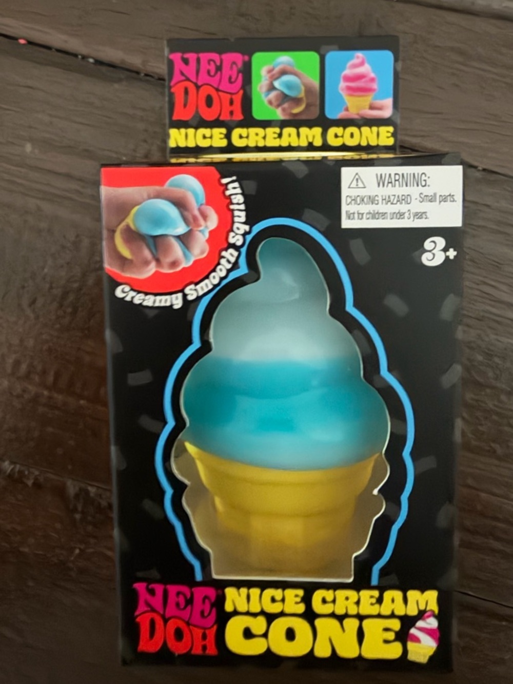 Nee Doh Nice Cream Cone Toy - Blue